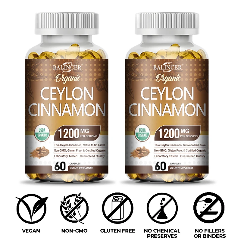 

Balincer Organic Ceylon Cinnamon - Joint, Inflammation, Antioxidant, Glucose Metabolism Support，Weight Management