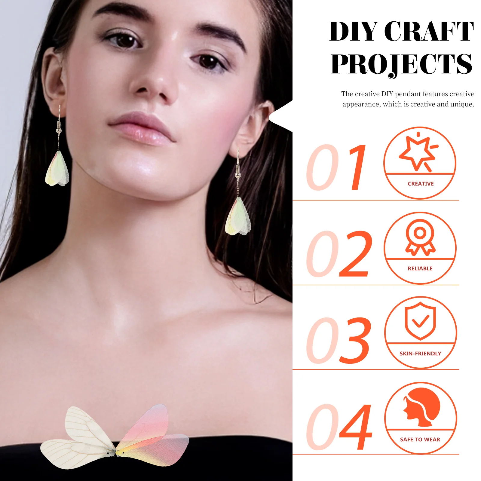 100 шт. серьги с искусственными крыльями подвески для ожерелья браслет сделай сам