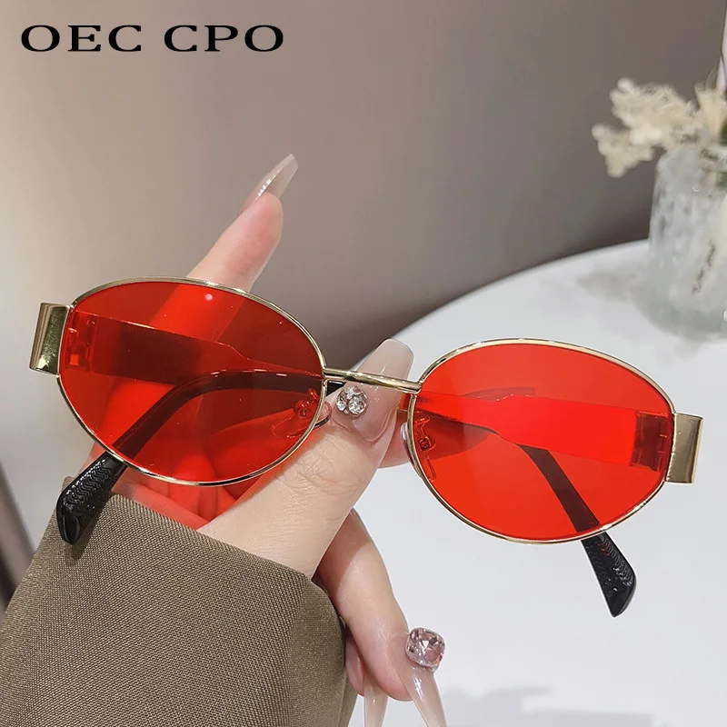 Солнцезащитные очки в стиле панк для мужчин и женщин овальные Роскошные