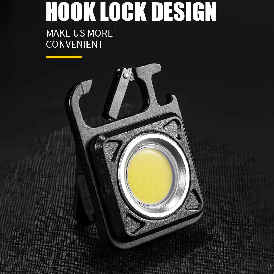 Мини-светильник для работы светодиодный светильник кемпинга яркий COB с брелоком