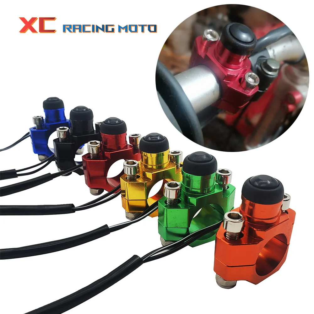 Motorcycle CNC 7 Colors ATV Electric Bicycle Universal Switch Rotating Bar Clamp Start Stop Kill Switch For KTM Yamaha Honda