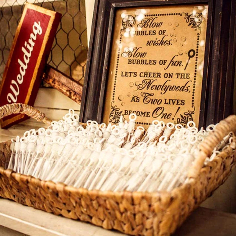 

50pcs Love Heart Bubble Wand Soap Bottle Tube Wedding Gifts for Guests Birthday Party Decoration Supplies Baby Shower Kids Toy