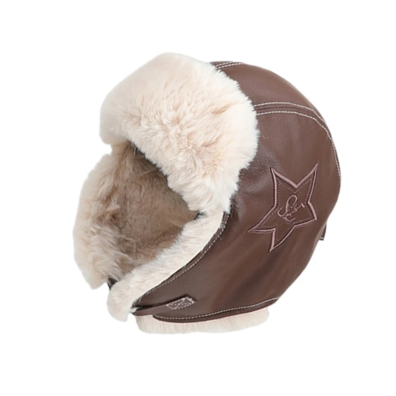 Женская шапка-ушанка меховая теплая зимняя лыжная шапка ветрозащитная