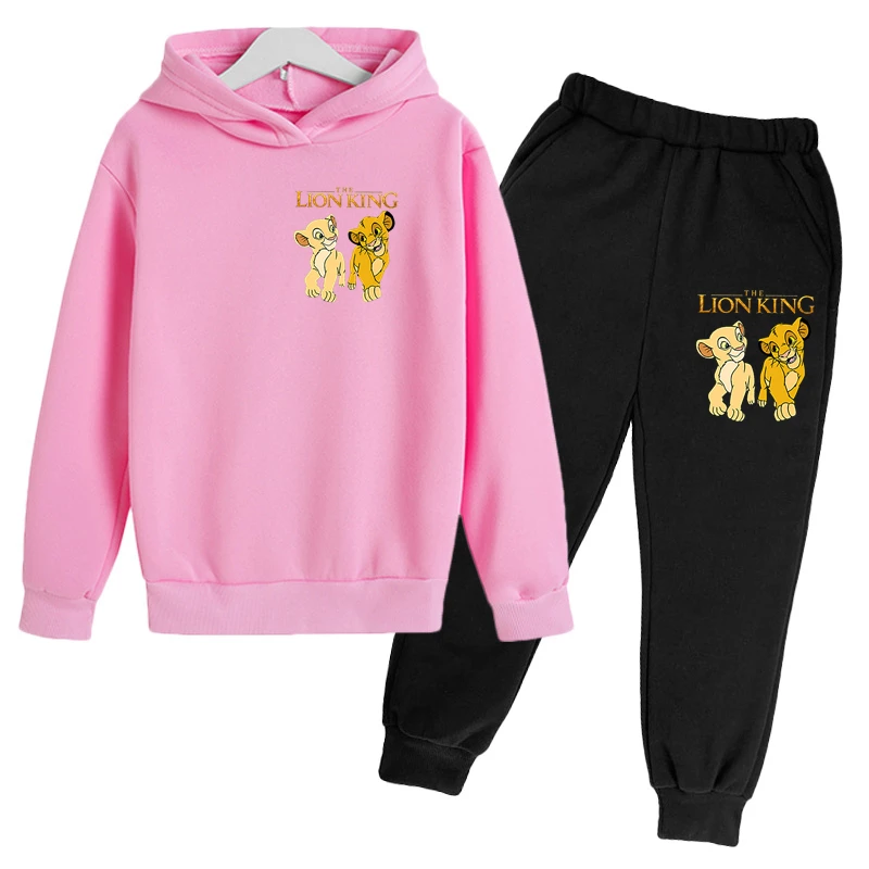 

The Lion King Hoodie Sets Kids Winter Children Fashion Hoodies Pants 2pcs Tracksuits Baby Boy Clothes Suit 4-14Years