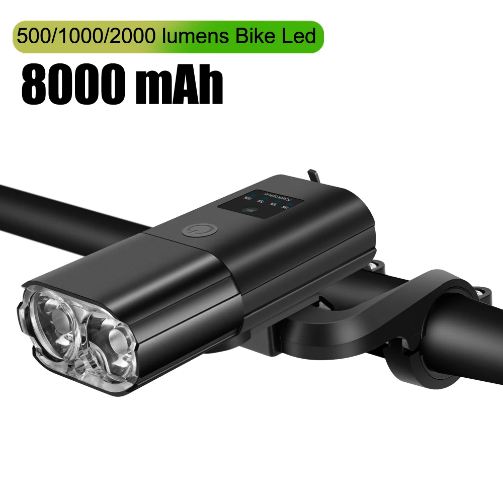 4000mAh Smart Induction Bicycle Front Light Set USB Rechargeable 800 Lumen LED Head Light with Horn Bike Lamp Cycling FlashLight