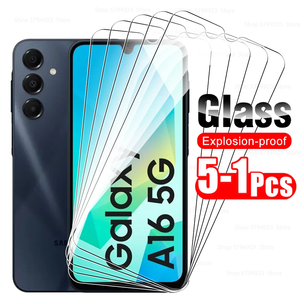 5-1 шт. Защитное стекло Samsung A16 для Galaxy A15 4G/5G Защитные пленки из закаленного стекла 9H