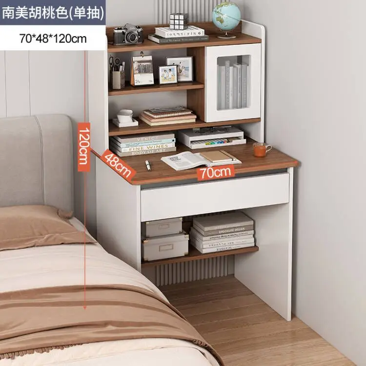 

2023 Year AOLIVIYA Small Apartment Desk Bookshelf All-in-one Computer Desk Home Student Bookcase Bedroom Learning Desk Desk