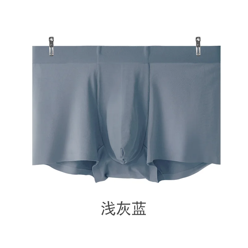 6Pcs New 60S Men's Modal Solid Color Underwear Male's Soft Underpants Breathable Copper Fiber Antibacterial Crotch Boxers Shorts