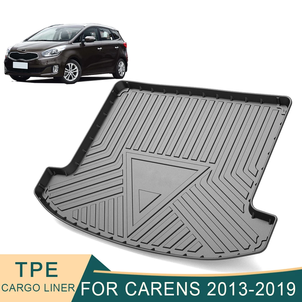 For Kia Carens RP 2013-2019 Auto Car Cargo Liner All-Weather TPE Non-slip Trunk Mats Boot Tray Carpet Interior Accessories