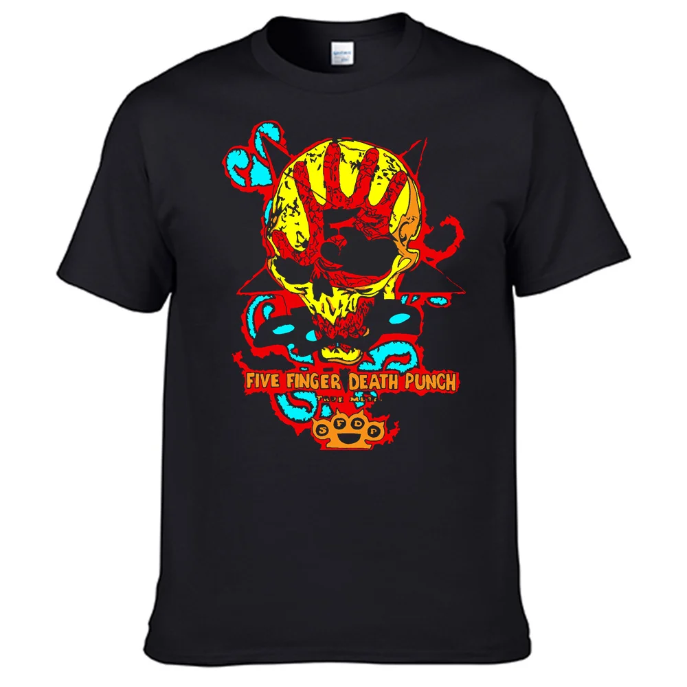 Футболка из 100% хлопка с принтом Five Finger Death Punch N0