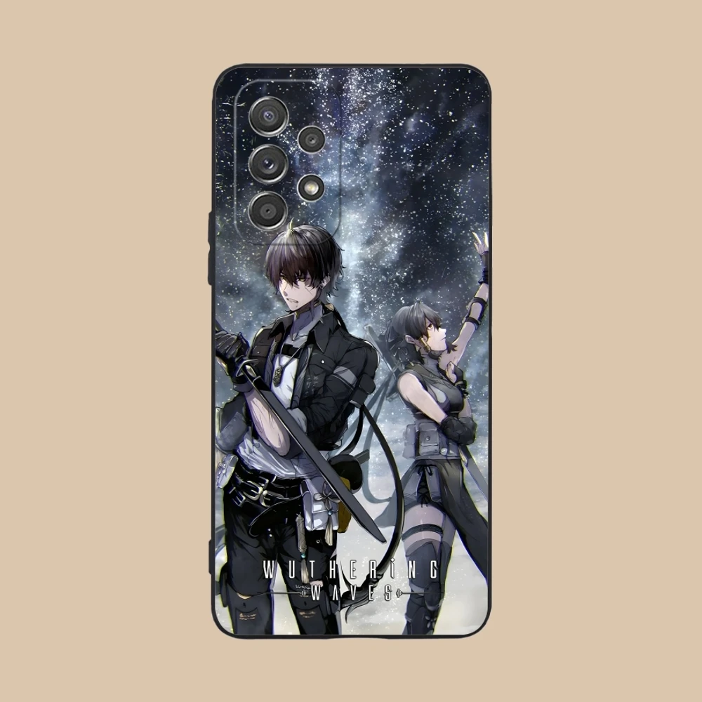 Wuthering Waves Rover Mobile Cell Phone Case for Samsung Galaxy A91 73 71 70 54 53 52 34 24 23 21 S 5G Black Cover Shell