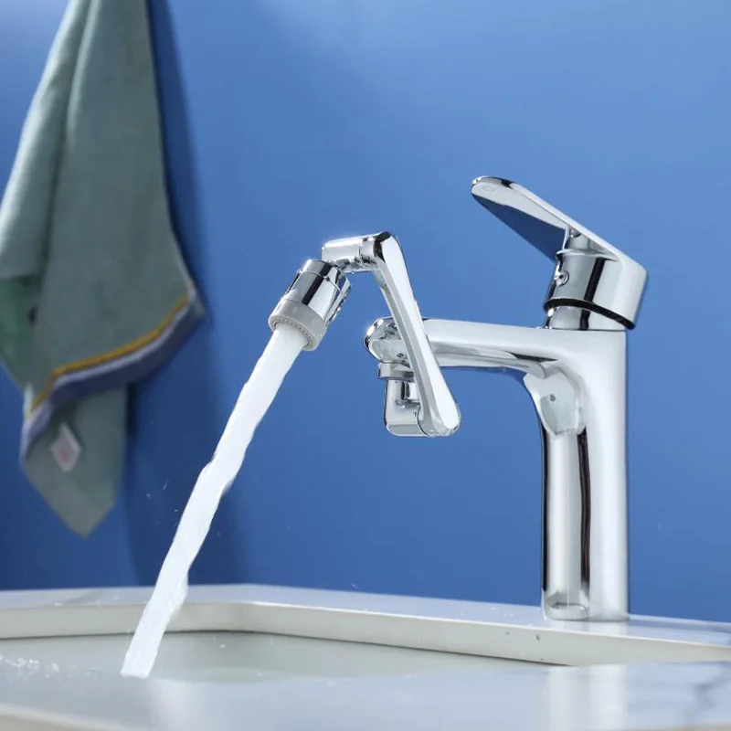 Stainless steel Universal 1080 °Swivel Robotic Arm Swivel Extension Faucet Aerator Kitchen Sink Extender 2Water Flow Mode |