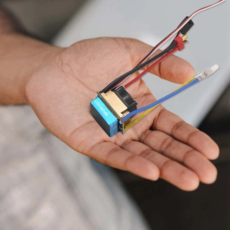 Фото 6 шт. X(480A) Бесколлекторный ESC для одного двигателя с охлаждающим вентилятором, водонепроницаемый, 2-4S, 3 режима, 5В 3А BEC для радиоуправляемых автомобилей. №2