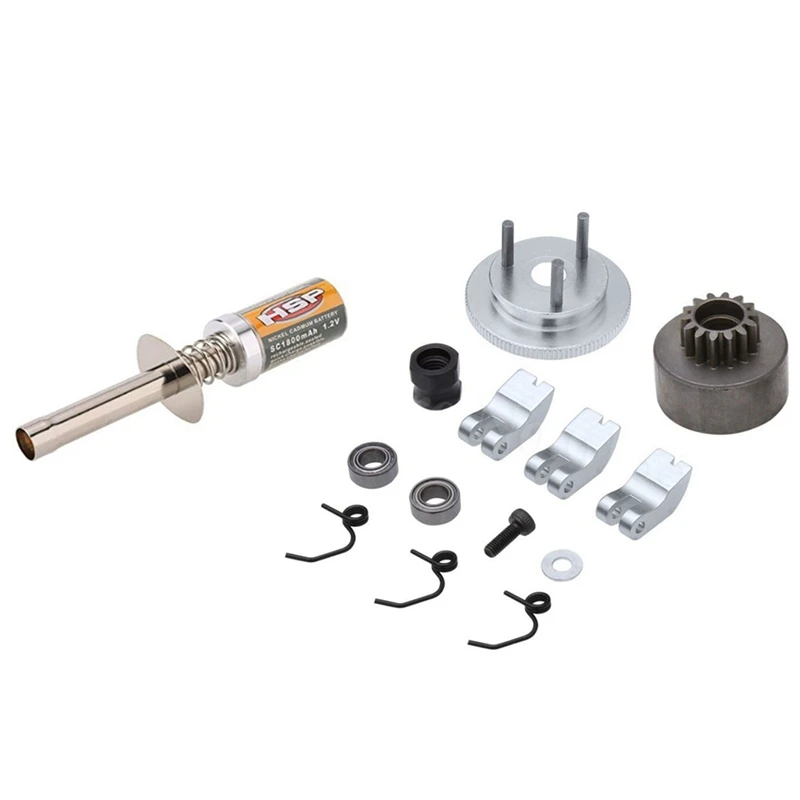 

2 комплекта аксессуаров: 1 комплект для HSP 80101 1,2 в, зажигалка свечения и 1 комплект для RC 14T, подшипник шестерни, муфта, сцепления, маховик в сборе