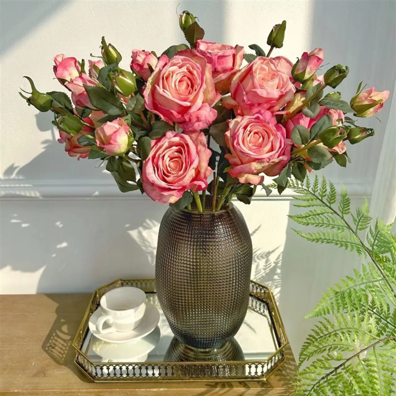 

Vintage Simulation Flowers Greek Roses Living Room Fake Flowers Decorative Flowers Ornaments Soft Decoration Dried Flowers Roses