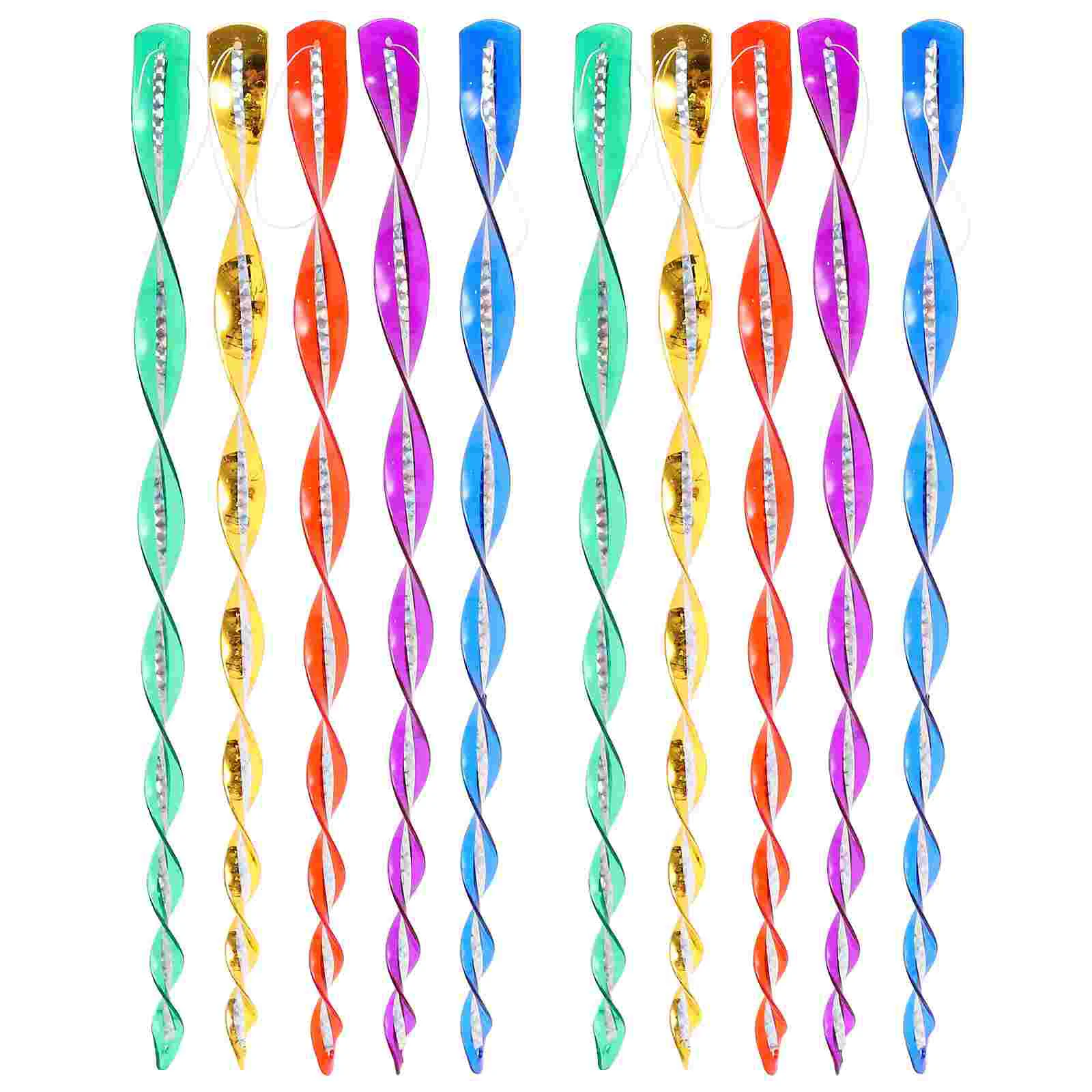 

10 Pcs Christmas Decor Bird Repelling Rod Reflective Strip Spiral Rods Reflectors Ps Deflectors Windows