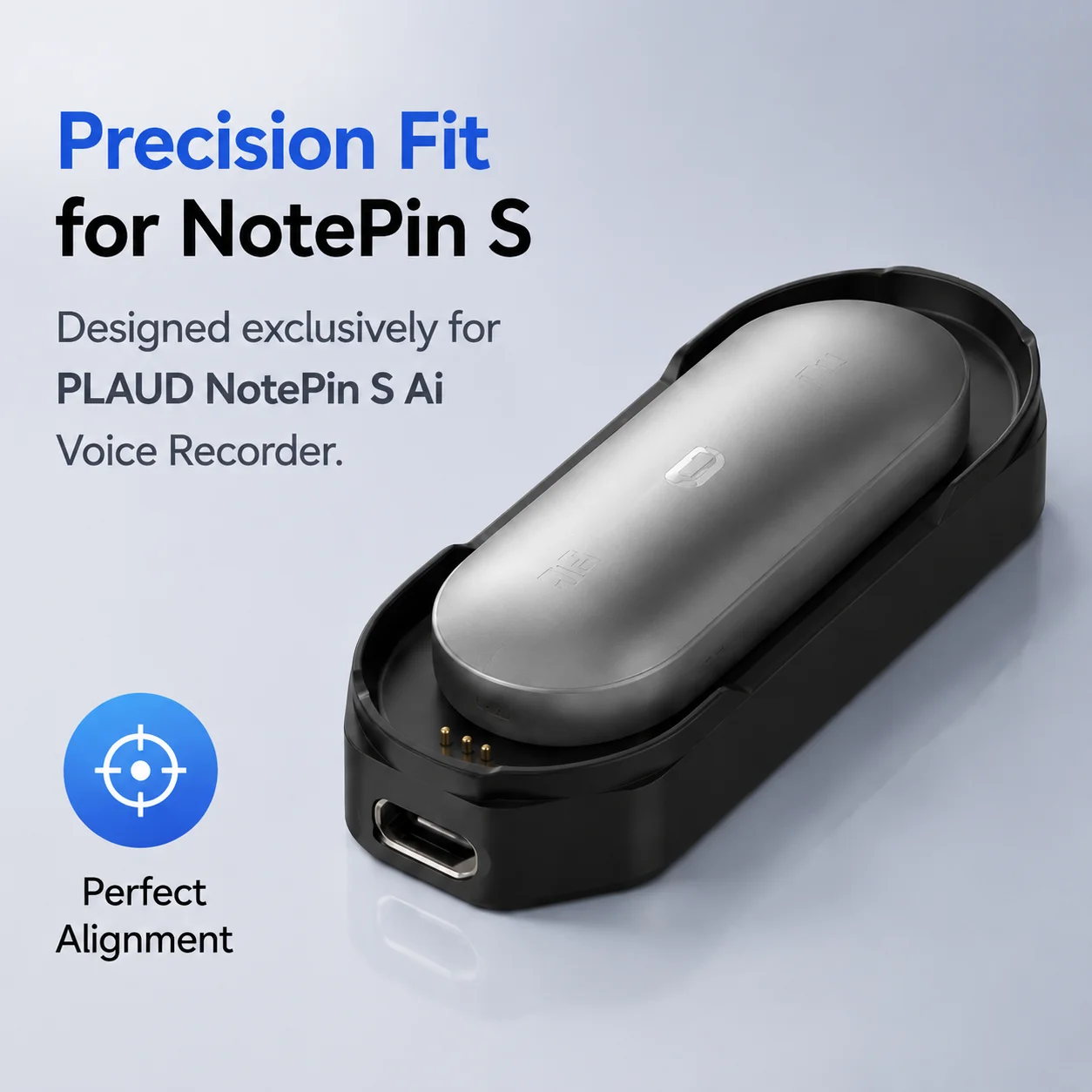Зарядная база USB-C для диктофона PLAUD NotePin AI, компактная станция быстрой зарядки, элегантный дизайн, зарядная док-станция. (art.: 3920dcccfe274) - 3920dcccfe274