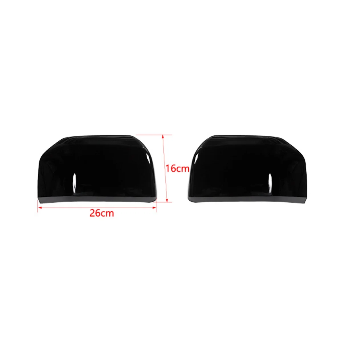 

Car Door Rearview Mirror Cover Cap Trim for Ford F150 F-150 2015-2020 Accessories - Black 2 Pack