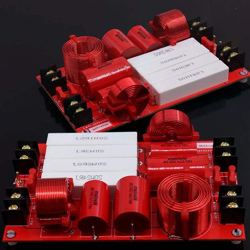 

1Pcs 2 Way 2 Speaker Unit (Tweeter +Bass )HIFI fever Home Speakers Audio Frequency Divider Crossover Filters Diy