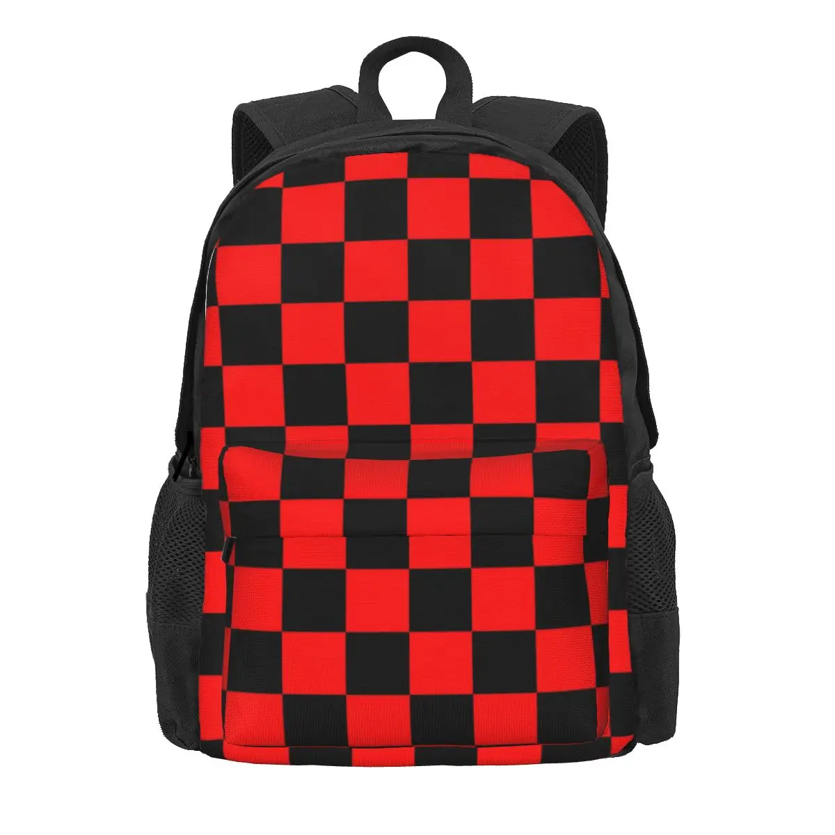 

Geo Print Backpack Mod Checkers Cycling Backpacks Men Elegant School Bags Custom Big Rucksack