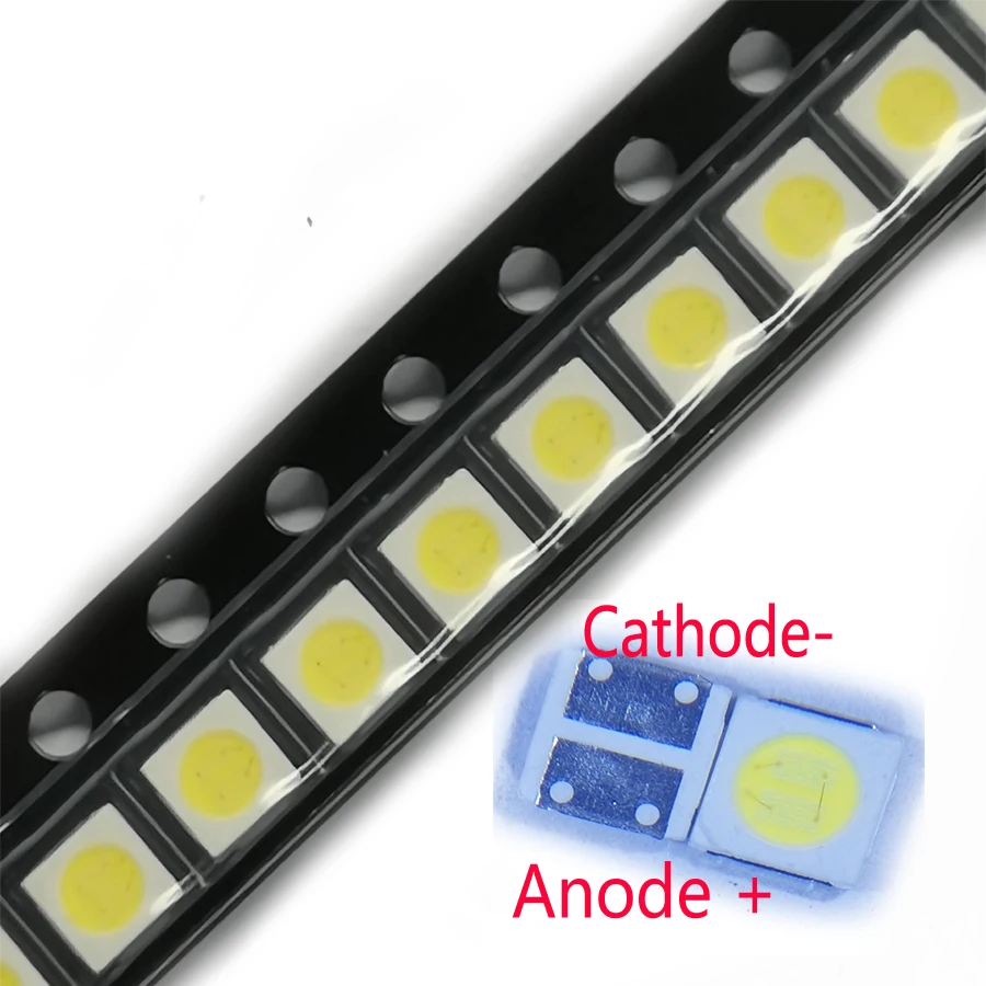 

500 шт. SMD LED 3030 6V холодного белого цвета для подсветки телевизоров