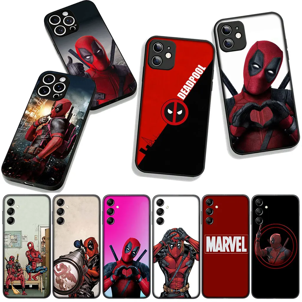 Фото Чехол для телефона Marvel Deadpool Superhero Cover для Samsung Galaxy A36 A17 A26 A07 A35 A54 A53 A13 A33 A34 S8 S9 S20 S21 FE S10 Plus №1