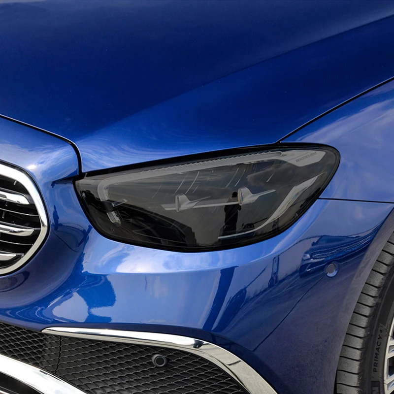 

Car headlamp protective film Smoky black tone wrapped vinyl transparent TPU sticker for Mercedes Benz E Class Facelift W213 2021