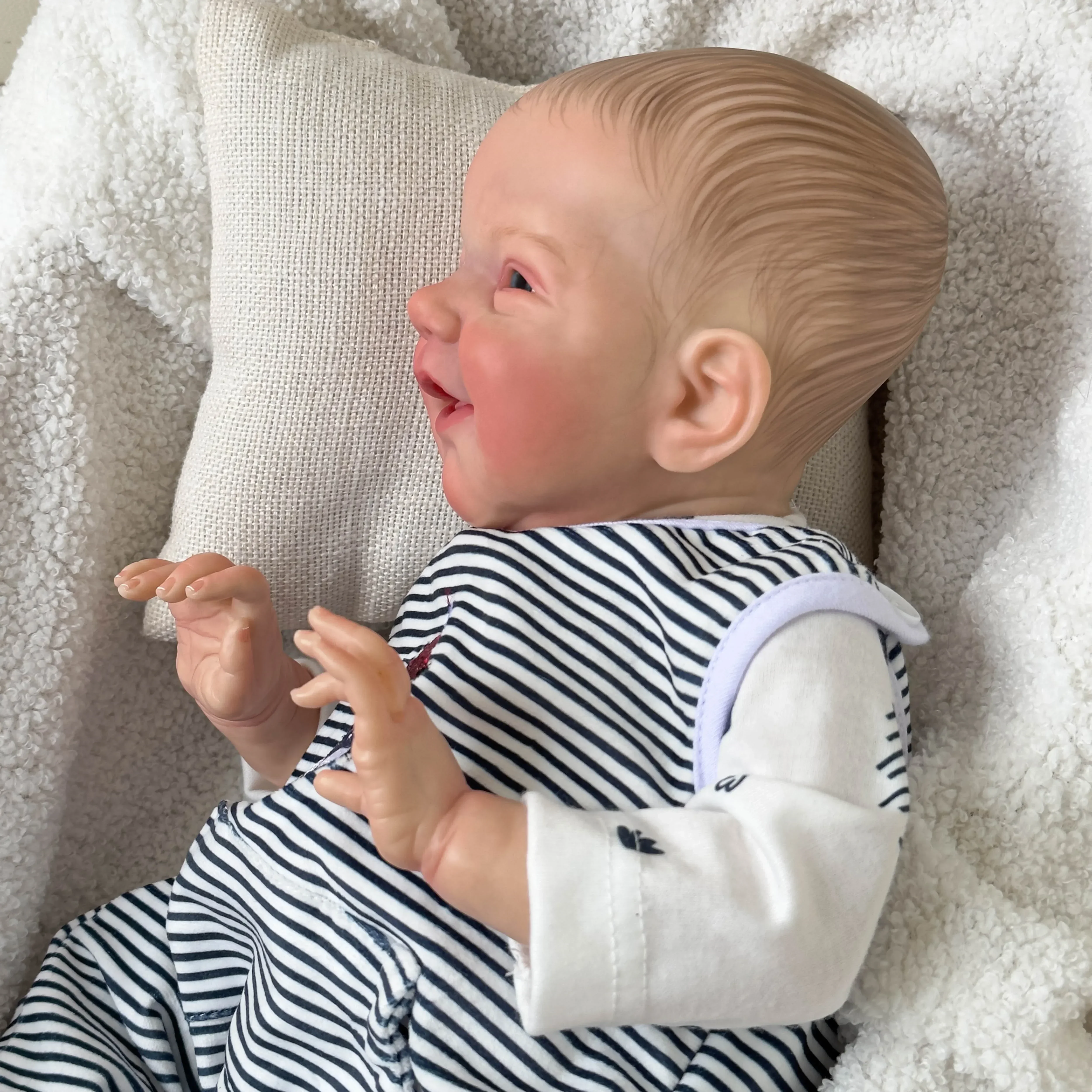 48 см Чарли реалистичная готовая Bebe Reborn силиконовая виниловая ткань тело куклы