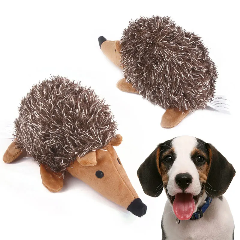 

Plush Dog Toy Squeak Toy Hedgehog Dog Chew Toy Stuffed Biting Pet Interactive Training Playing Dog Molar Teeth Toys Pet Supplies