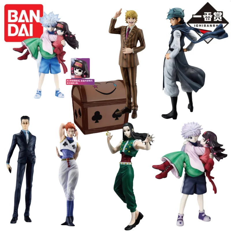 Фото В наличии: Оригинальные фигурки Bandai Ichiban Kuji Hunter x Hunter — Иллуми Золдик, Килуа Золдик, Нанака, Хисока Моров, Гинг Фрикс — подарки-модели №1