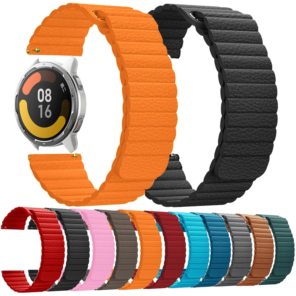 

22mm Loop Leather Strap For Xiaomi Watch Color 2 Band For Xiaomi Watch Color Sports Edition Smart Watch Band Watchband Bracelet
