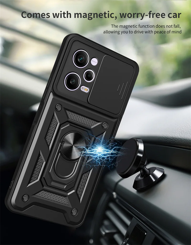 For Xiaomi Poco X5 Pro 5G Case 2023 Car Magnetic Holder Ring Armor Phone Cases For Poko Little Poco X5Pro X 5 POCOX5 Back Cover