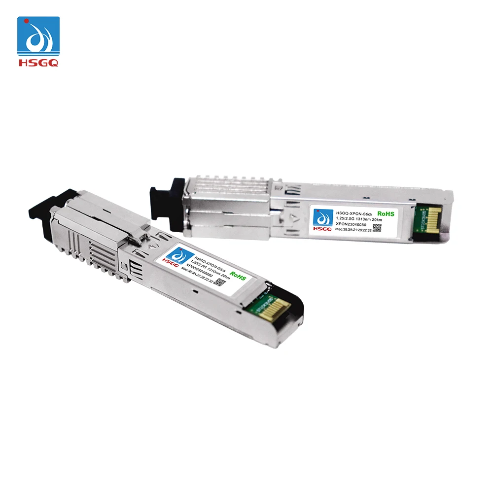 Фото HSGQ Бренд V08 EPON & GPON stick SFP ONU Stick с разъемом MAC SC Модуль DDM pon — диапазон 20 км ONU MAC XPON №1
