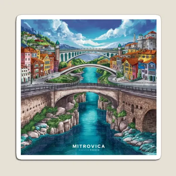 Mitrovica Косово магнит милые наклейки забавный холодильник для холодильника