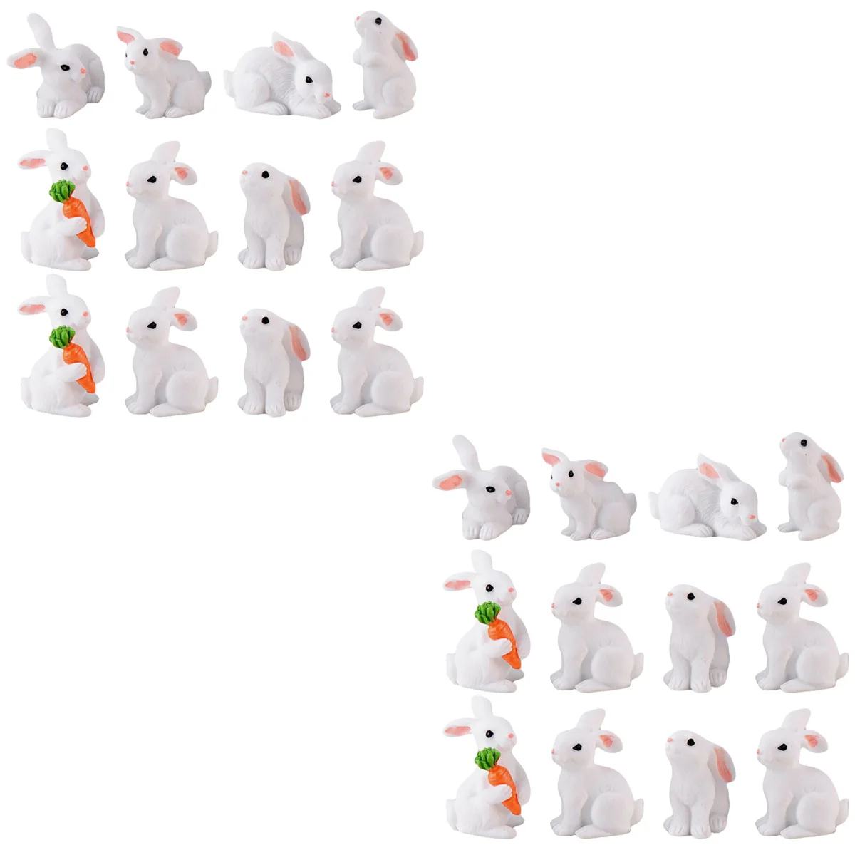 

Rabbit Bunny Mini Decor Figure Animal Figurines Easter Garden Adorn Figures Resin New Dollghouse Year Chinese Toy Desk Ornament