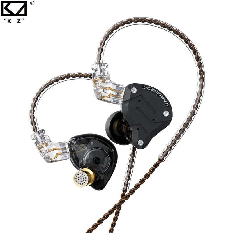 

KZ ZS10 Pro 1DD+4BA Wired Earphone Hybrid Technology HIFI Bass In Ear Earbuds Running Sports Headset Noice Cancelling Headphones