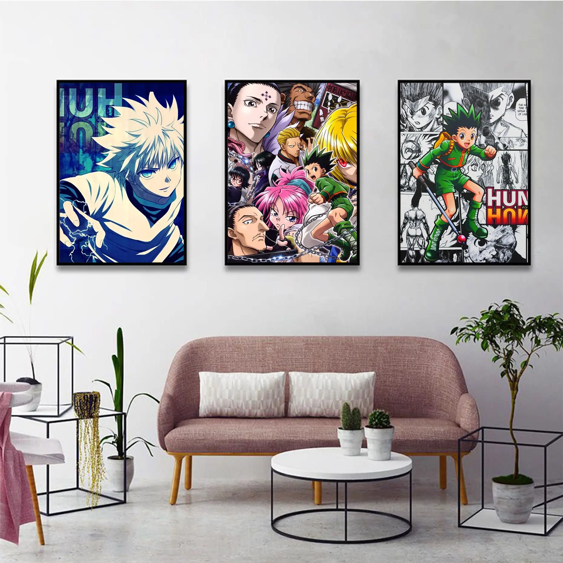 

Hunter X Hunter Anime Self-adhesive Art Poster Retro Kraft Paper Sticker DIY Room Bar Cafe Wall Decor