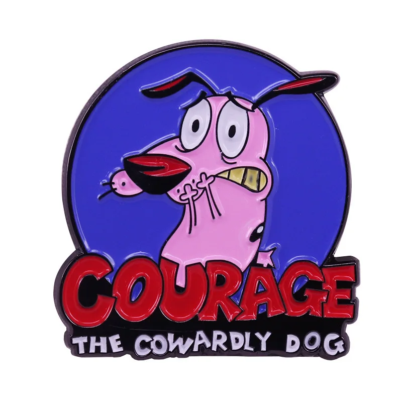 

XM-funny Courage Puppy Hero Cartoon Animated Brooch Funny Cartoon Badge Special Gift