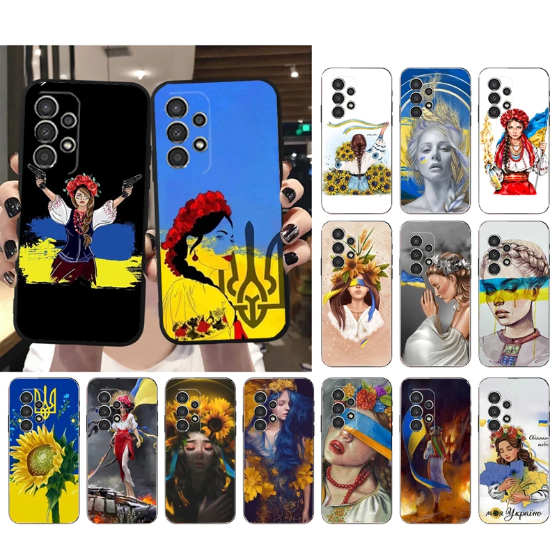 

Phone Case for Samsung Galaxy A73 A53 A13 A22 A12 A32 A71 A21S A33 A52 A72 A23 A51 A31 M31 Ukraine Girl Case