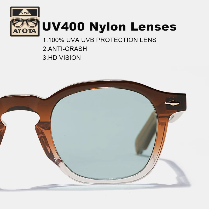 Новые ретро ацетатные солнцезащитные очки мужские дизайнерские брендовые