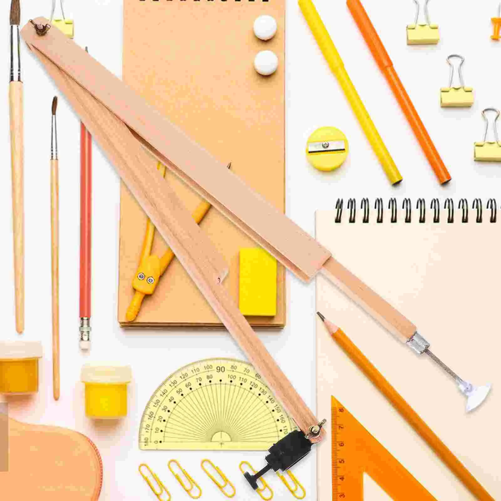 Большой компас для геометрии транспортир линейная дуга чертилка инструмент