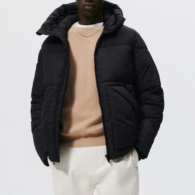 Winter warm padded jacket men's European and American style fashion hooded jacket padded jacket parkas Men's winter jackets