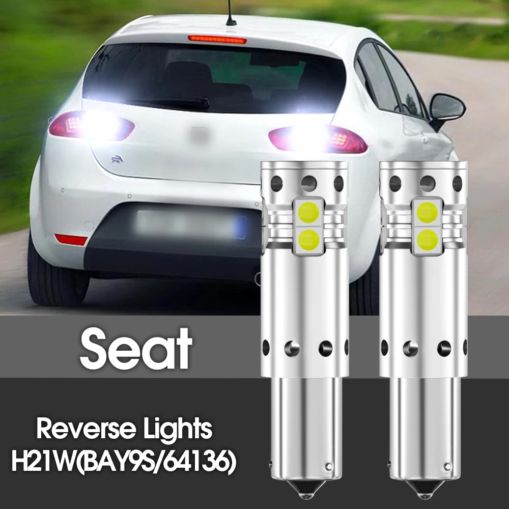 Фонарь заднего хода H21W BAY9S 64136 Canbus без ошибок для Seat Leon MK3 5F 2013-2018 2 шт.