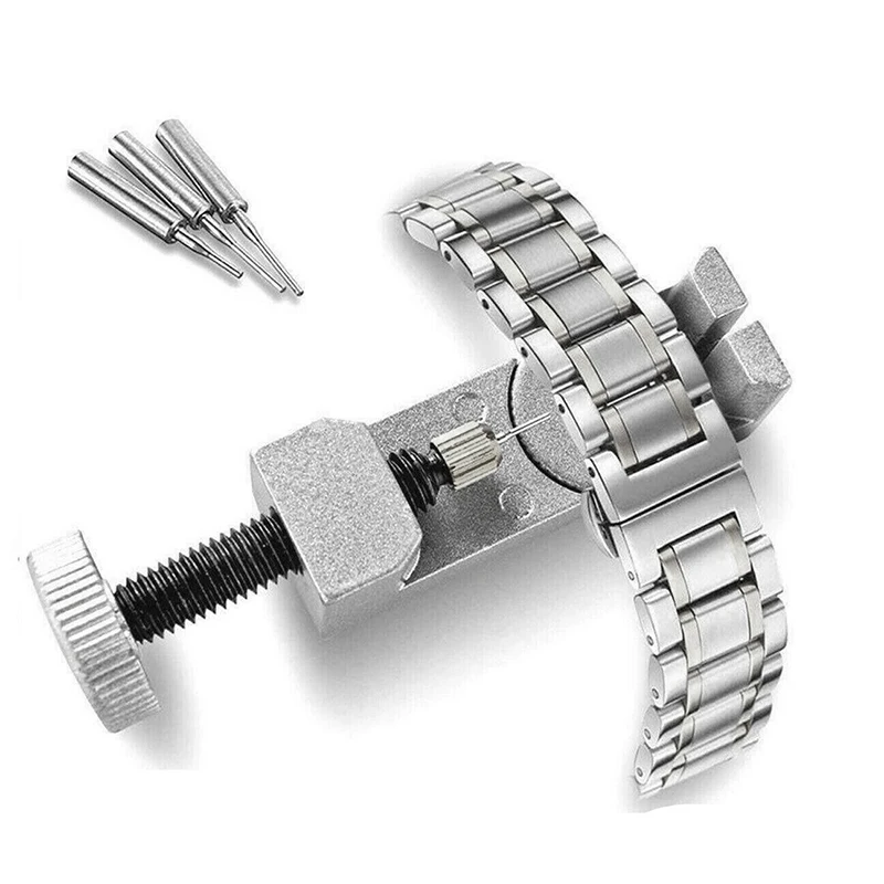 

Ремешок для часов, съемник звеньев, набор инструментов для ремонта ремешка для часовщика с комплектом из 3 Экстра Быстросъемных штифтов, наб...