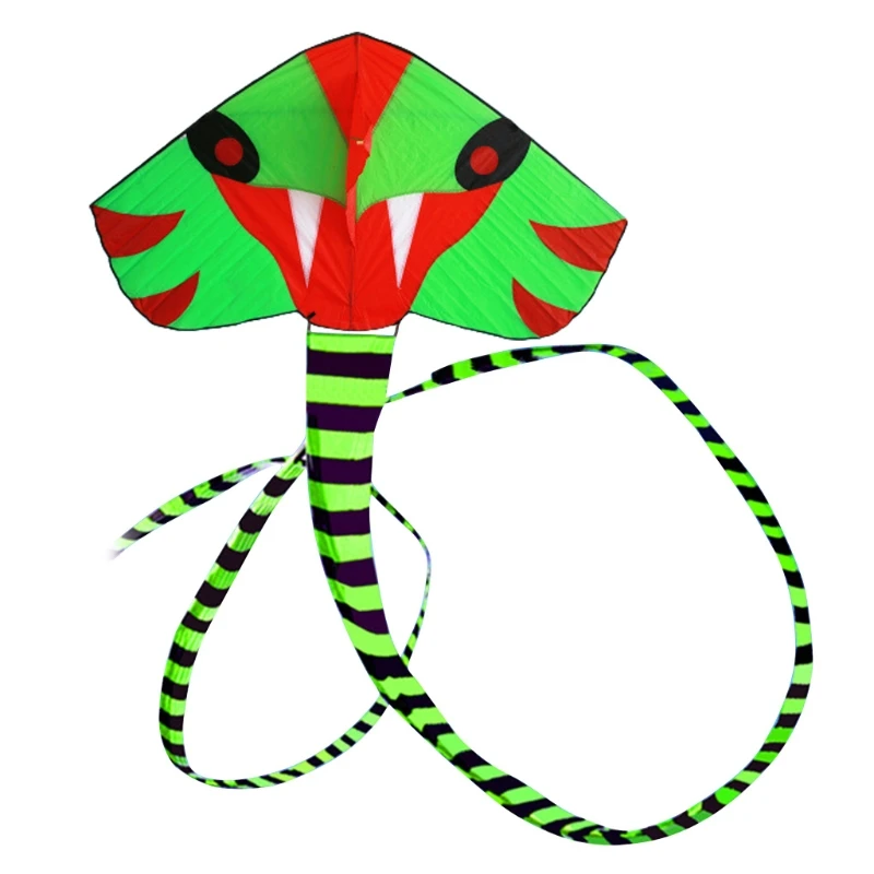 

New Triangular Long-tailed Kite Long Green Snake Shape 15 and 30 Meters