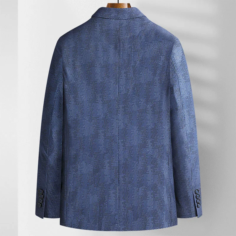 Мужской весенне-летний Тонкий Блейзер с сотовой сеткой дышащая мужская