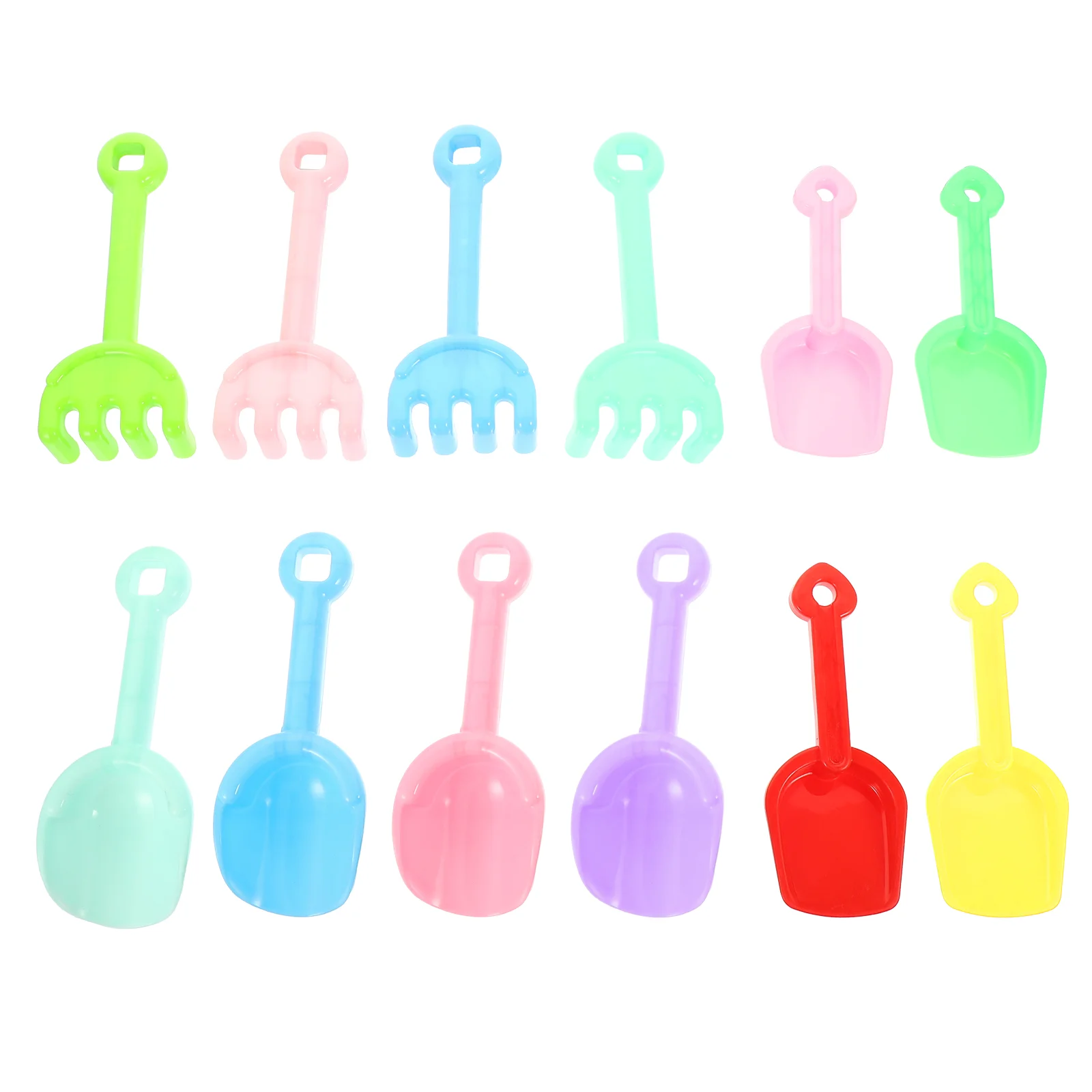 

12Pcs Gardening Digging Toys Plastic Sand Shovel Kids Snow Shovel (Mixed Style)