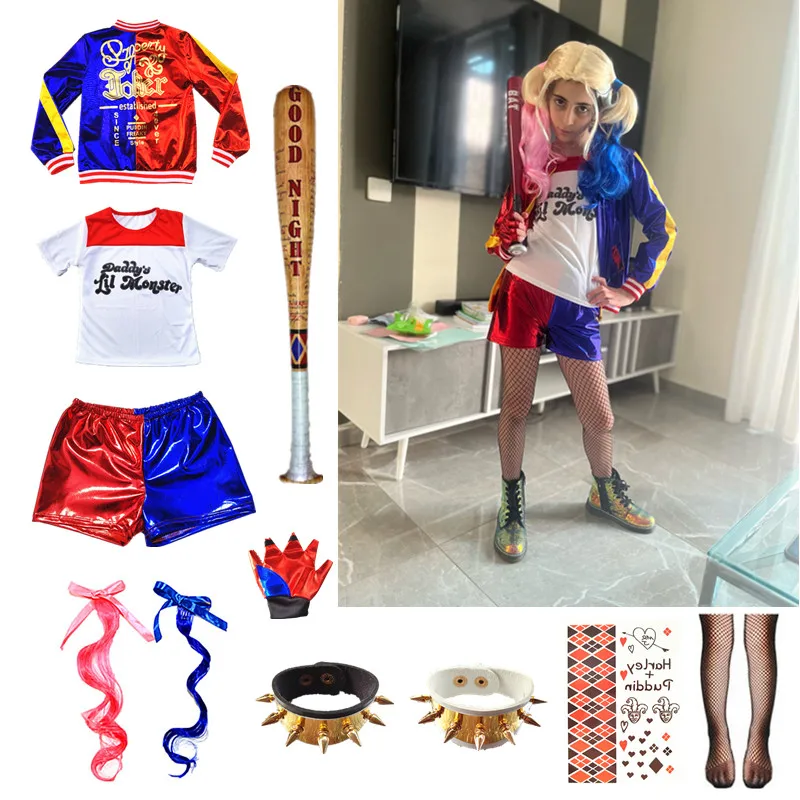 

Children's Day Costume Kids Jacket Pants T-shirt Sets Fantasy Harleen Quinzel Joker Clothing Movie Characters Legend Monster