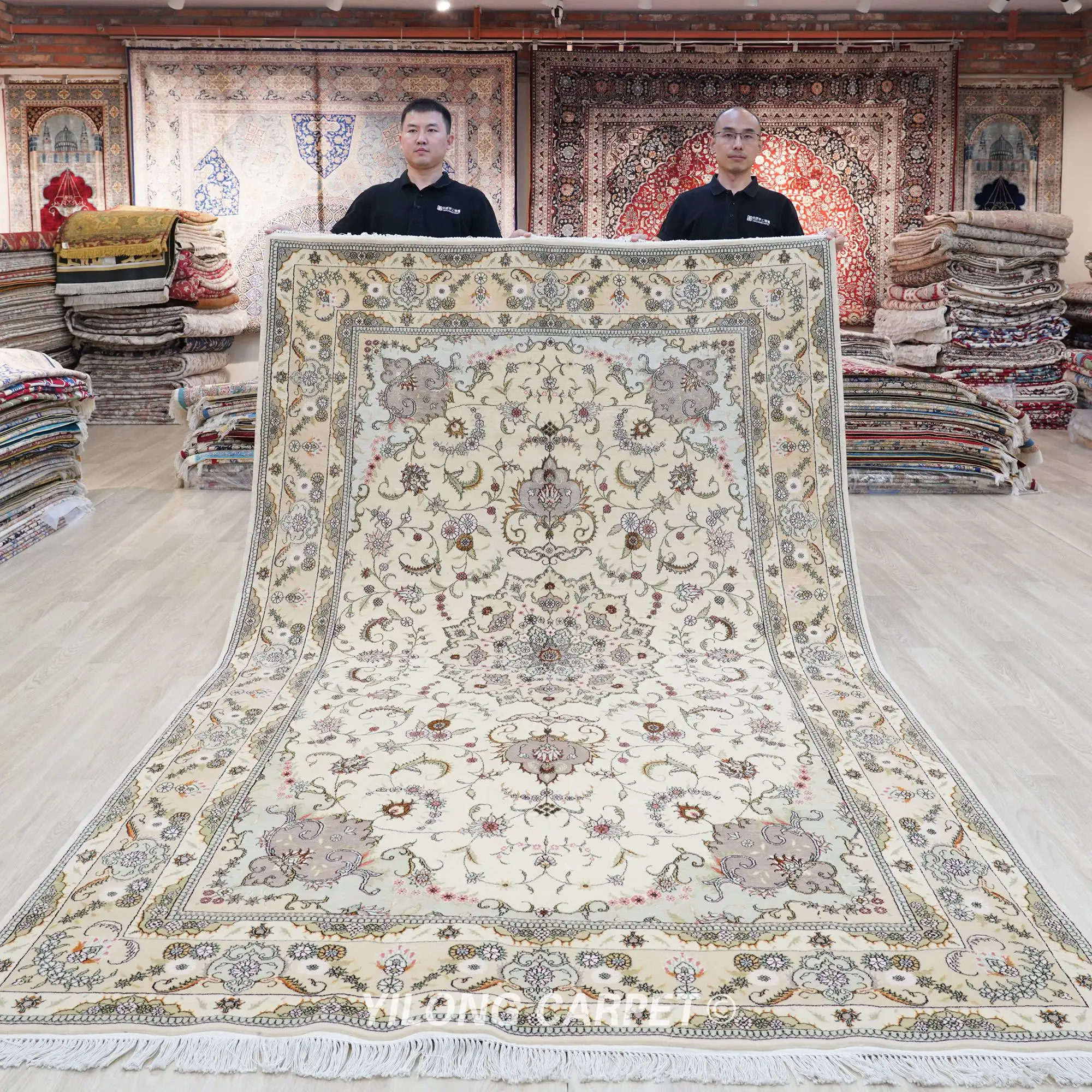 

6'x9' Handknotted Wool Silk Carpet Kid Friendly Classic Indoor Area Rug (WML015)
