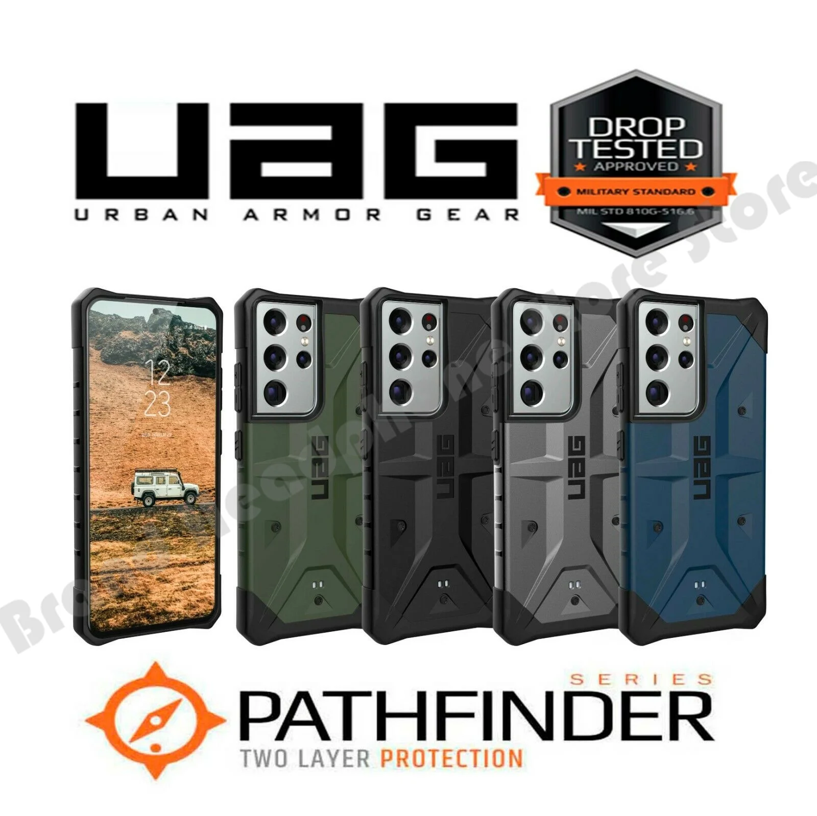 

UAG Urban Armor Gear Pathfinder Samsung Galaxy S21 Ultra Rugged Case Protective Cover Case Shockproof for Galaxy S21 Plus + S21